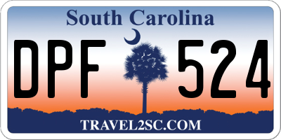 SC license plate DPF524