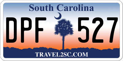 SC license plate DPF527