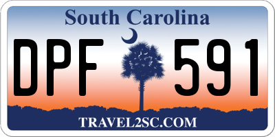 SC license plate DPF591
