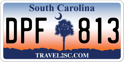 SC license plate DPF813