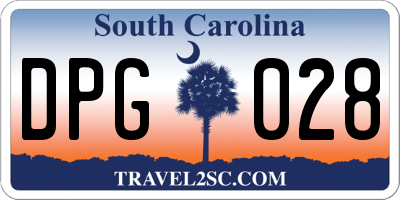 SC license plate DPG028