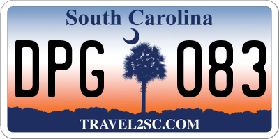 SC license plate DPG083