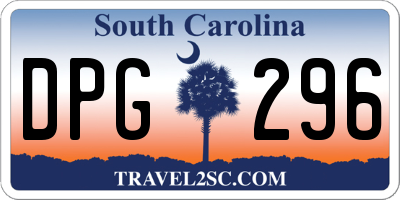 SC license plate DPG296