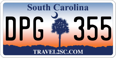 SC license plate DPG355