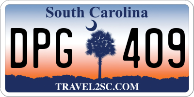 SC license plate DPG409