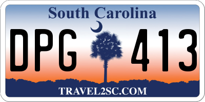 SC license plate DPG413