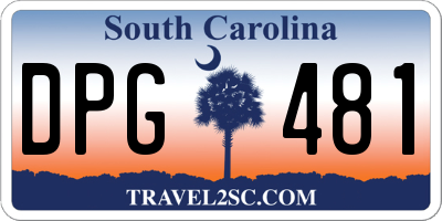 SC license plate DPG481