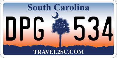 SC license plate DPG534