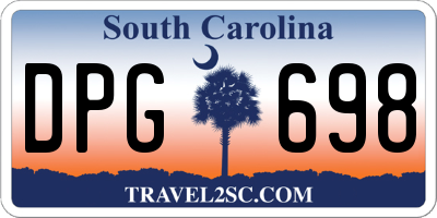 SC license plate DPG698