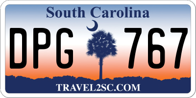 SC license plate DPG767