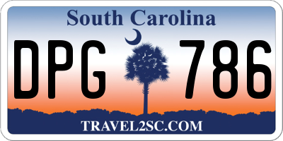 SC license plate DPG786