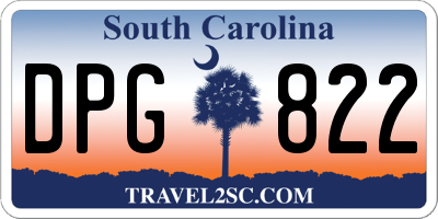 SC license plate DPG822