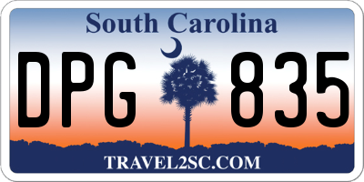 SC license plate DPG835