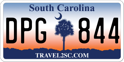 SC license plate DPG844