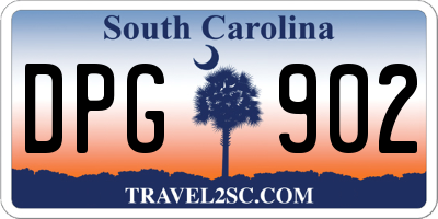 SC license plate DPG902