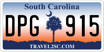 SC license plate DPG915