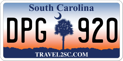 SC license plate DPG920