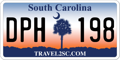SC license plate DPH198