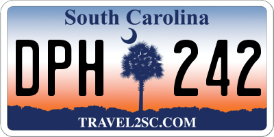 SC license plate DPH242