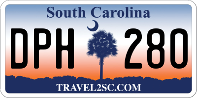 SC license plate DPH280
