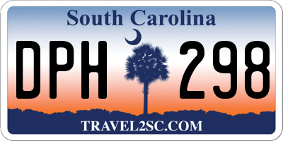 SC license plate DPH298