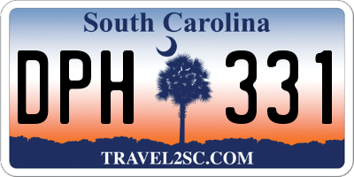 SC license plate DPH331