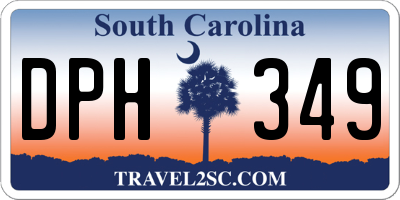 SC license plate DPH349