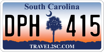 SC license plate DPH415
