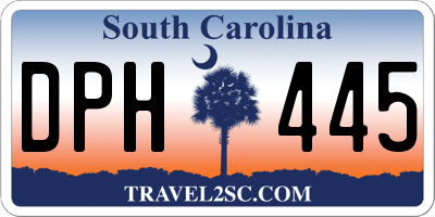 SC license plate DPH445