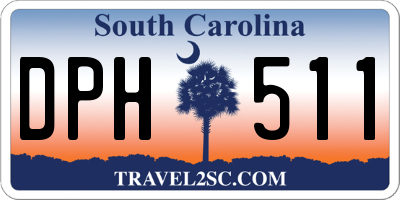 SC license plate DPH511