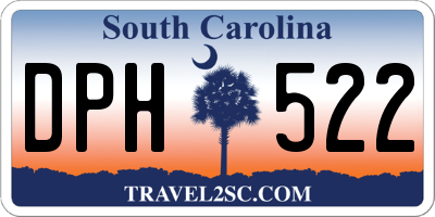 SC license plate DPH522