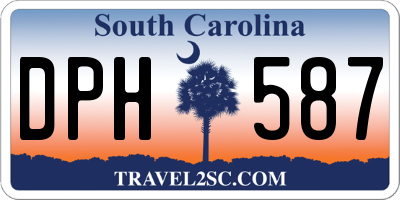 SC license plate DPH587