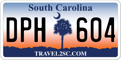 SC license plate DPH604