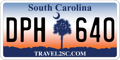 SC license plate DPH640