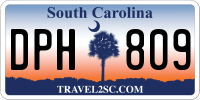 SC license plate DPH809