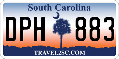 SC license plate DPH883