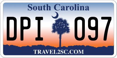 SC license plate DPI097