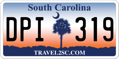 SC license plate DPI319