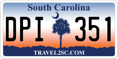SC license plate DPI351