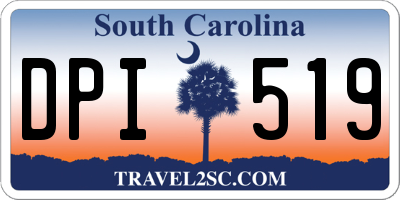 SC license plate DPI519
