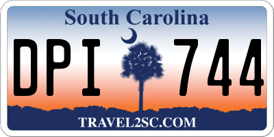SC license plate DPI744