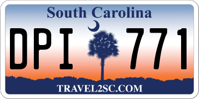 SC license plate DPI771