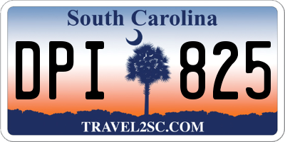 SC license plate DPI825