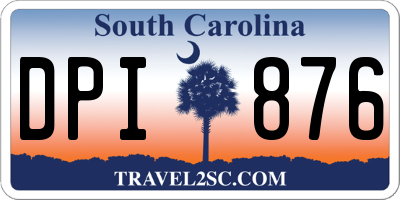 SC license plate DPI876