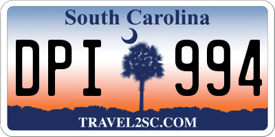 SC license plate DPI994