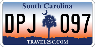 SC license plate DPJ097