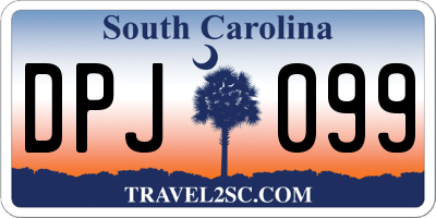 SC license plate DPJ099