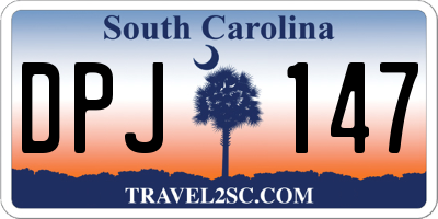 SC license plate DPJ147