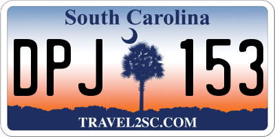 SC license plate DPJ153