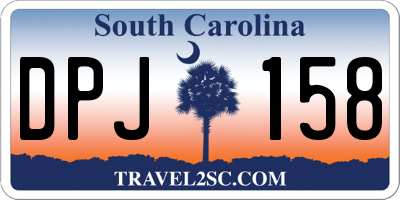 SC license plate DPJ158
